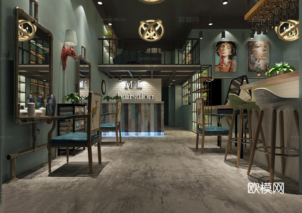 理发店理发店3d模型