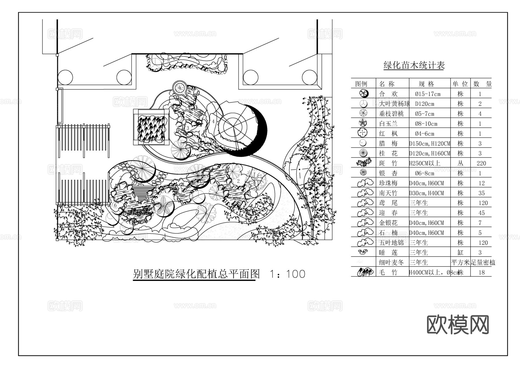 某小区环境施工图cad施工图
