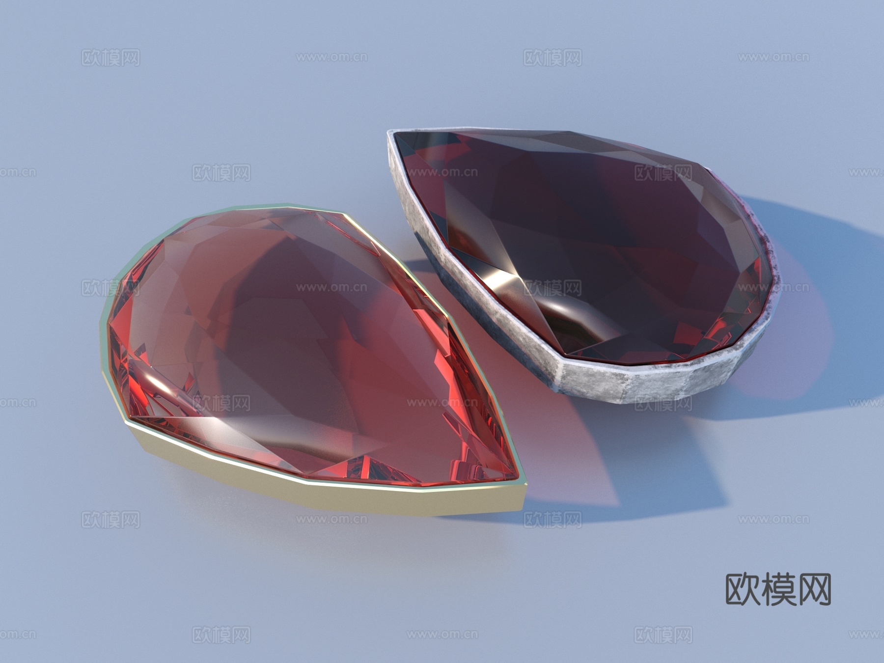 宝石 红宝石 珠宝3d模型