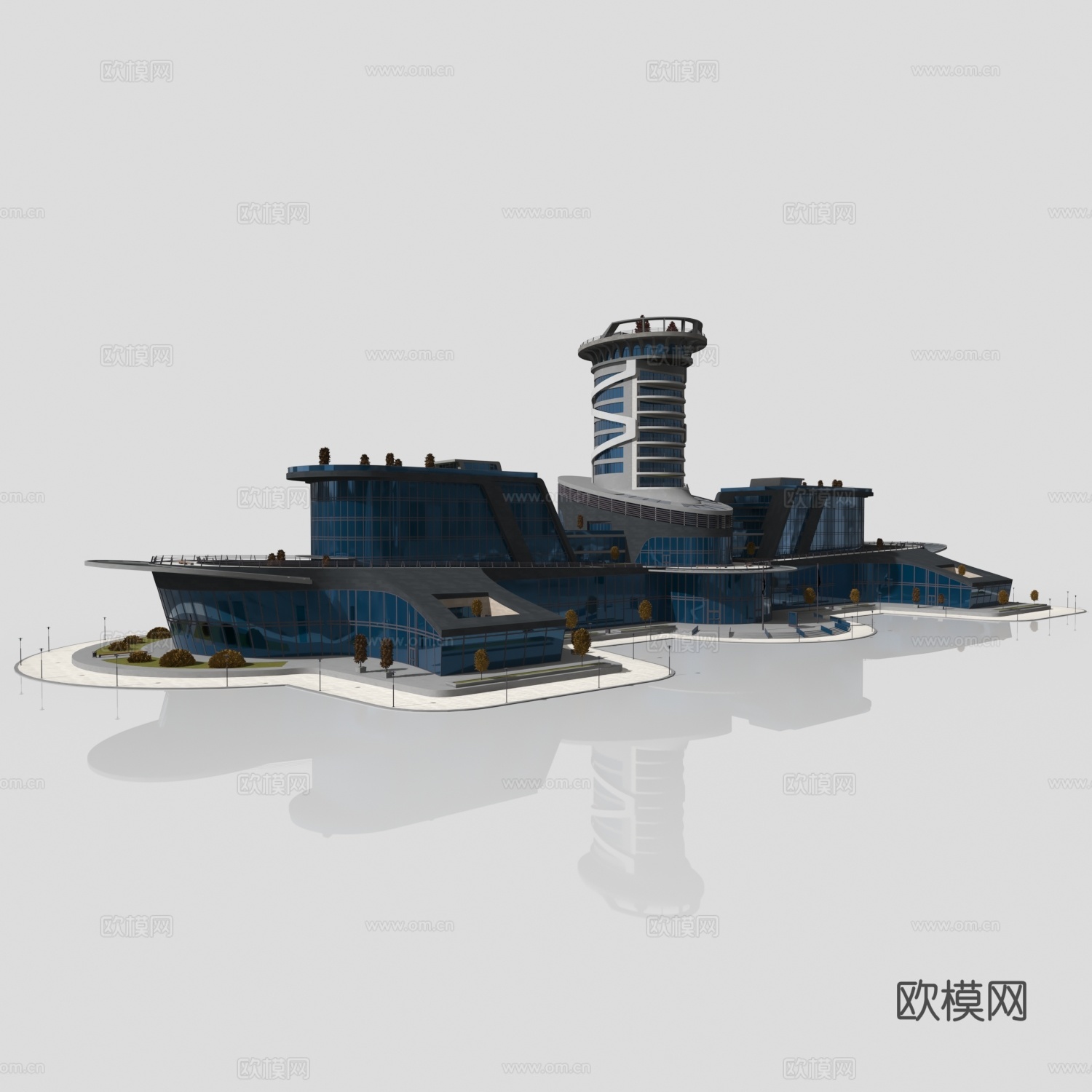 塞朋克大厦3d模型