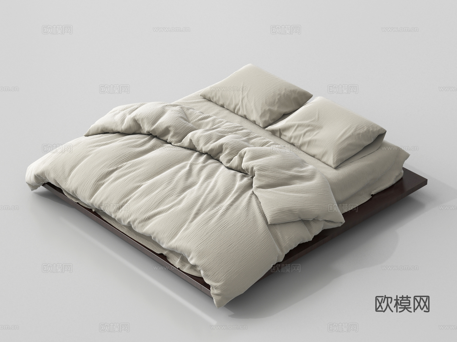 现代榻榻米床 榻榻米床垫 床具 床品3d模型