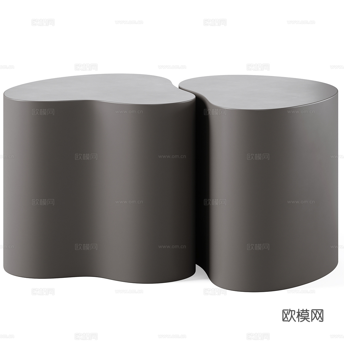 现代意式极简 YAGO 异形茶几组合3d模型