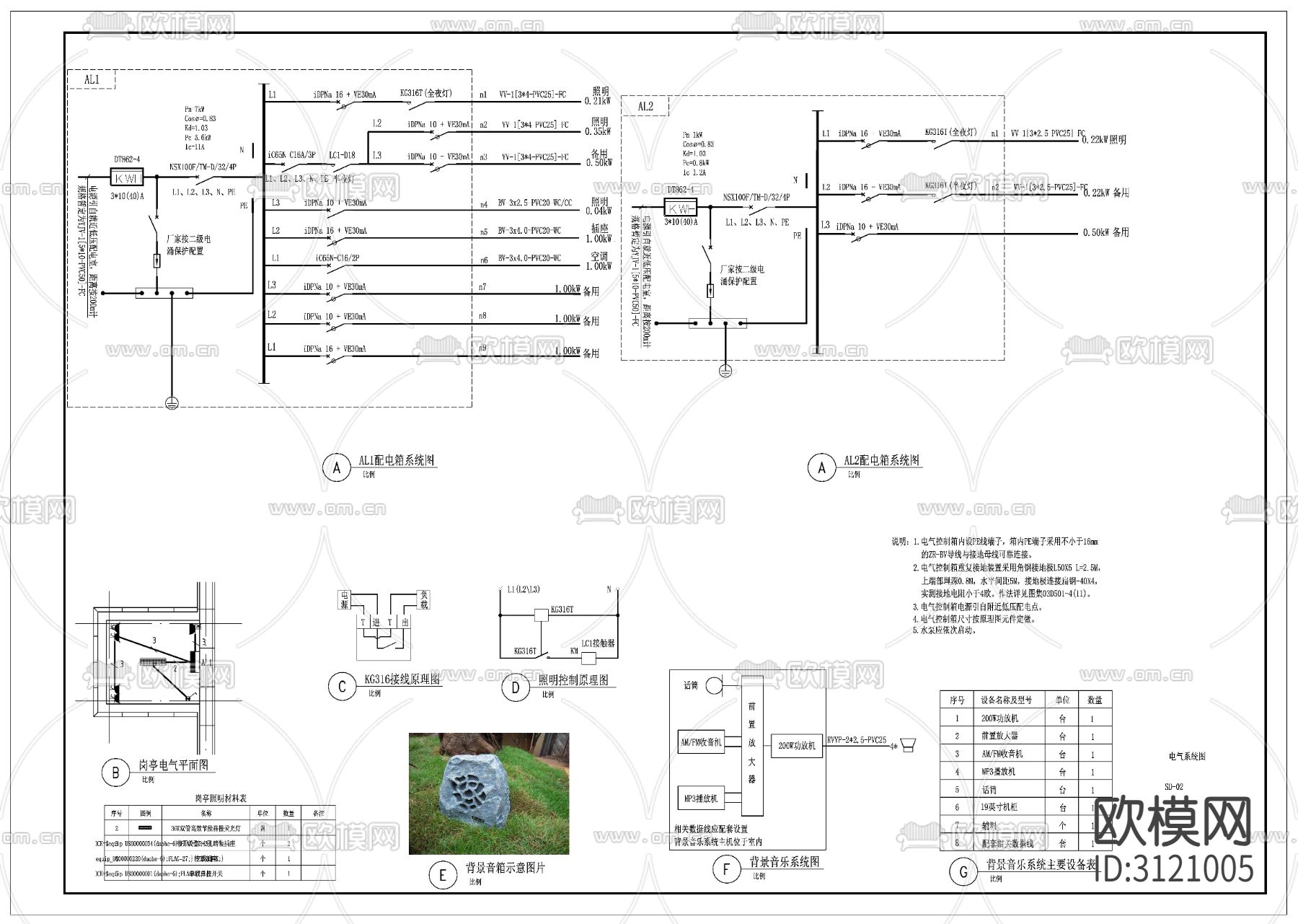 幼儿园水电cad施工图下载（渲染图5）