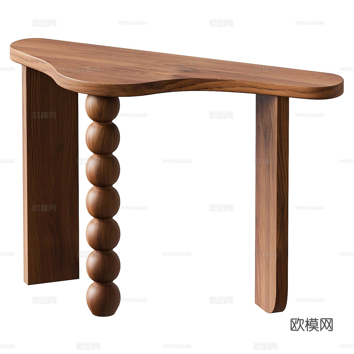 新中式中古风实木端景台 玄关桌 玄关柜3d模型