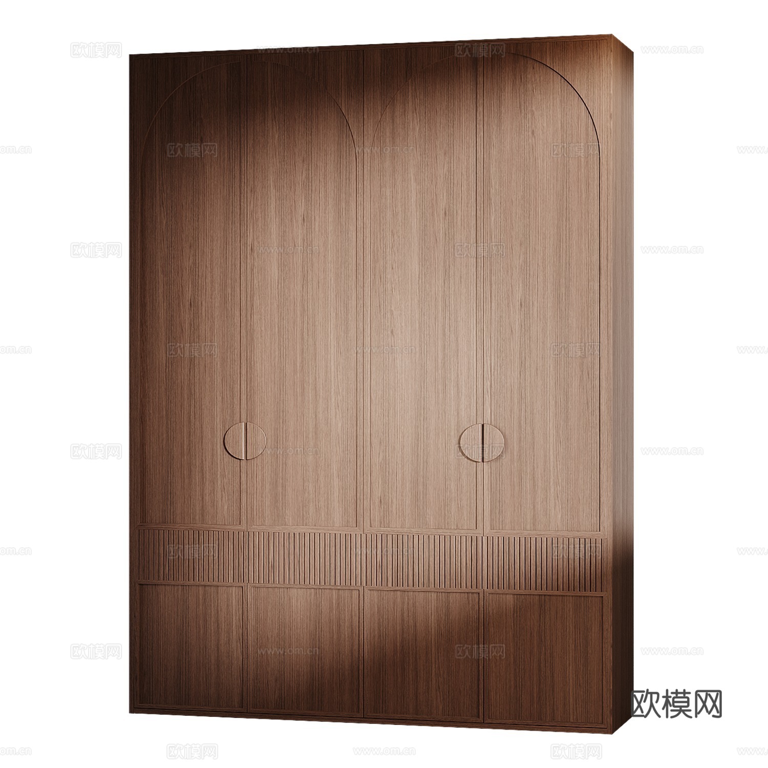新中式中古风开门衣柜3d模型