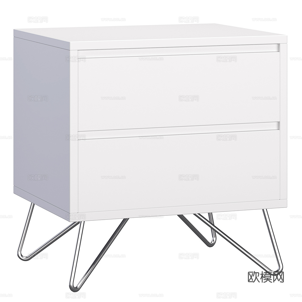 现代北欧床头柜3d模型