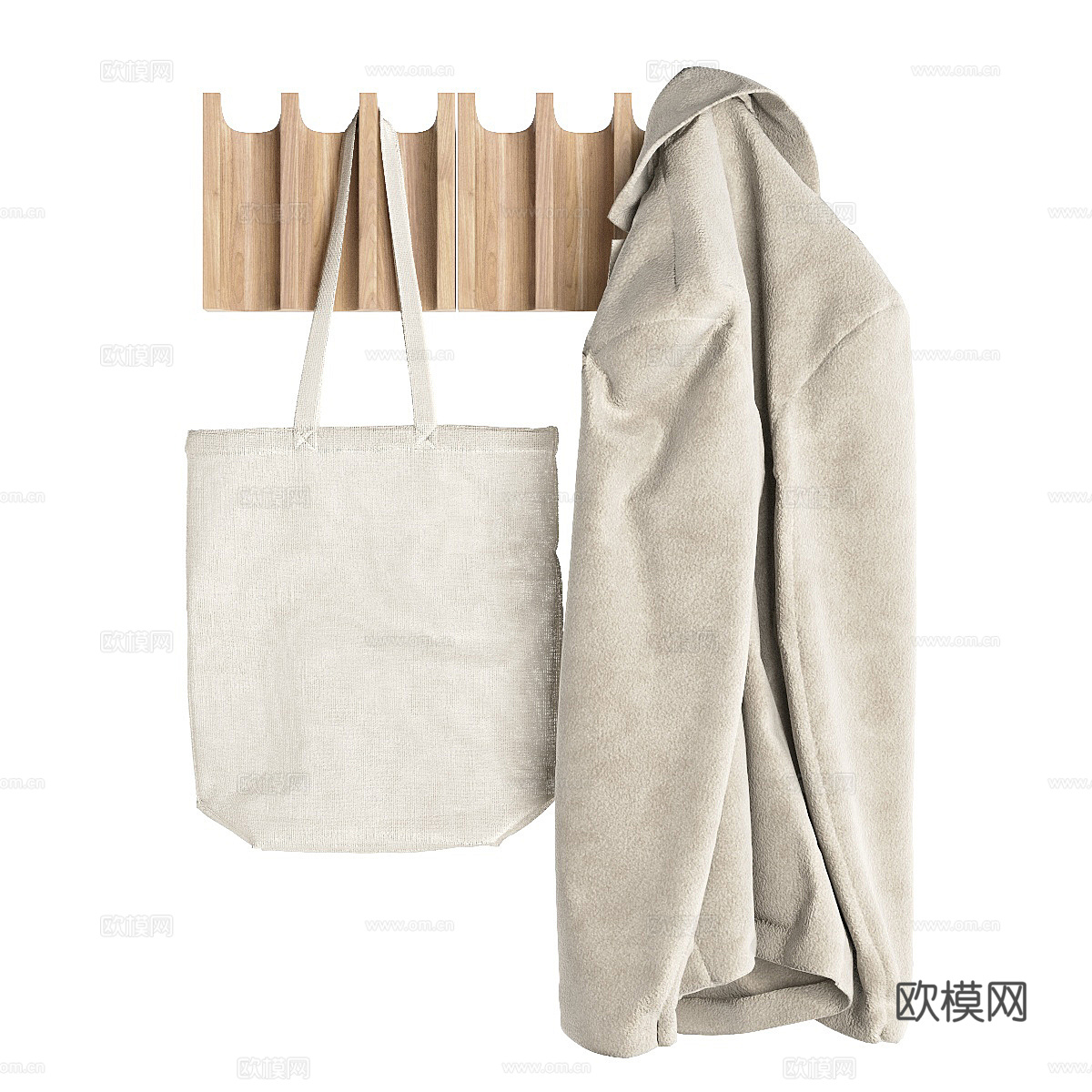 现代意式壁挂器 挂钩3d模型