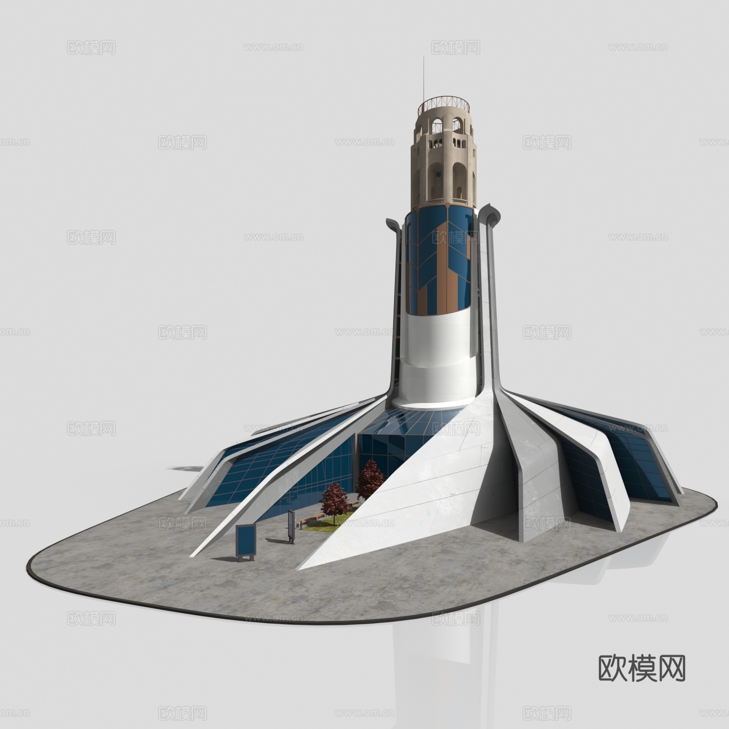 塞朋克大厦3d模型