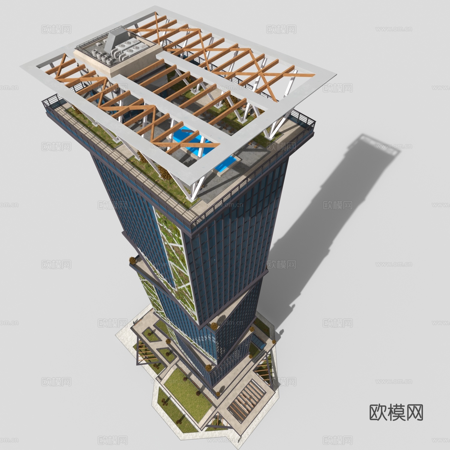 塞朋克大厦3d模型