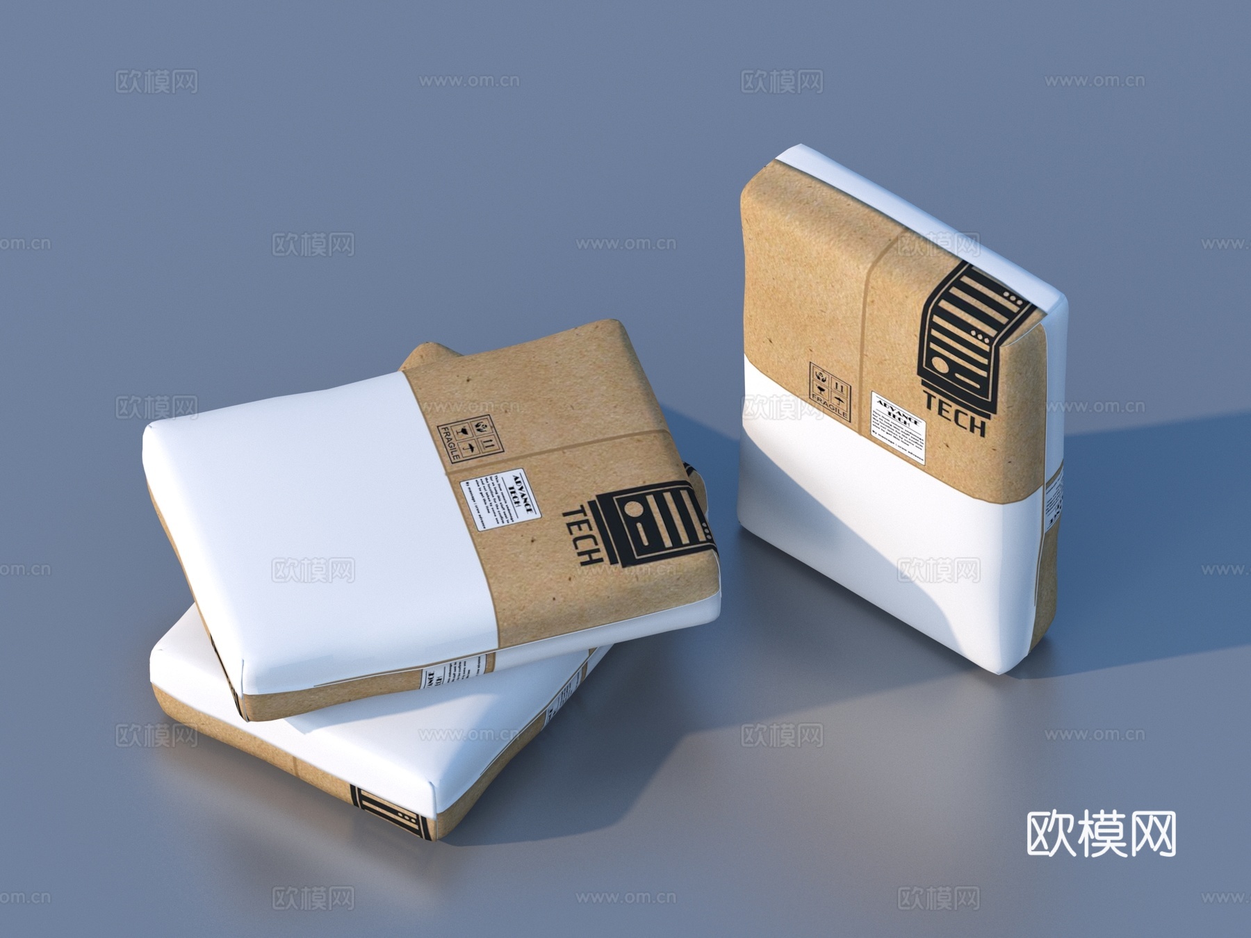 包装箱 快递包3d模型