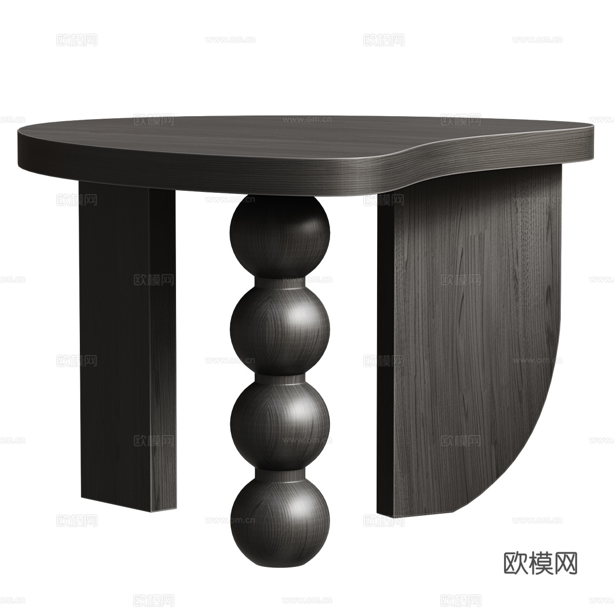 中古风 Mogens 实木异形茶几3d模型