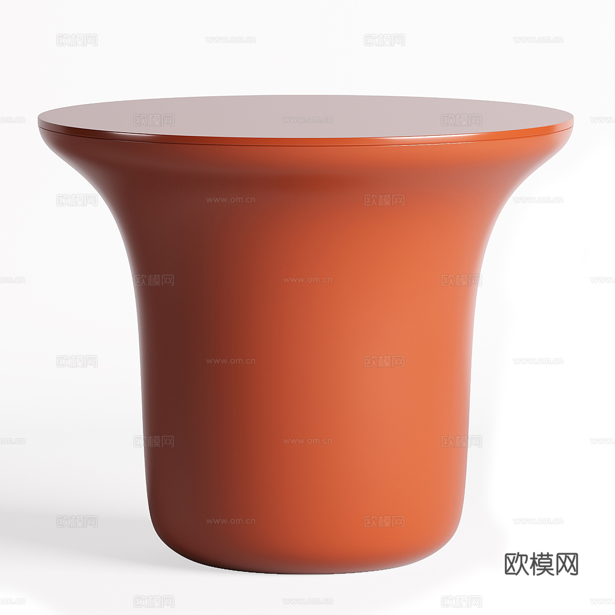 现代意式奶油风圆茶几组合3d模型