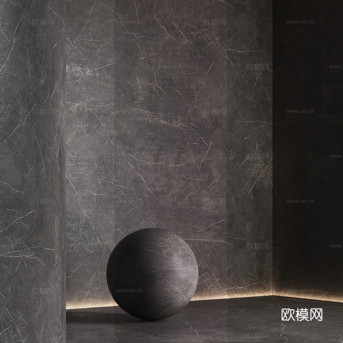 现代意式石材 岩板 大理石 PU石材3d模型