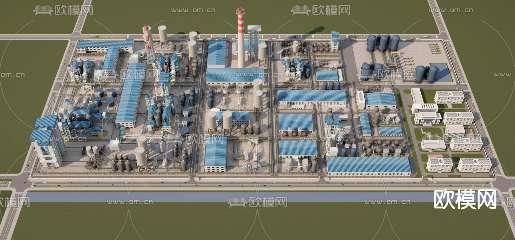 工业厂房设备su模型下载（渲染图4）