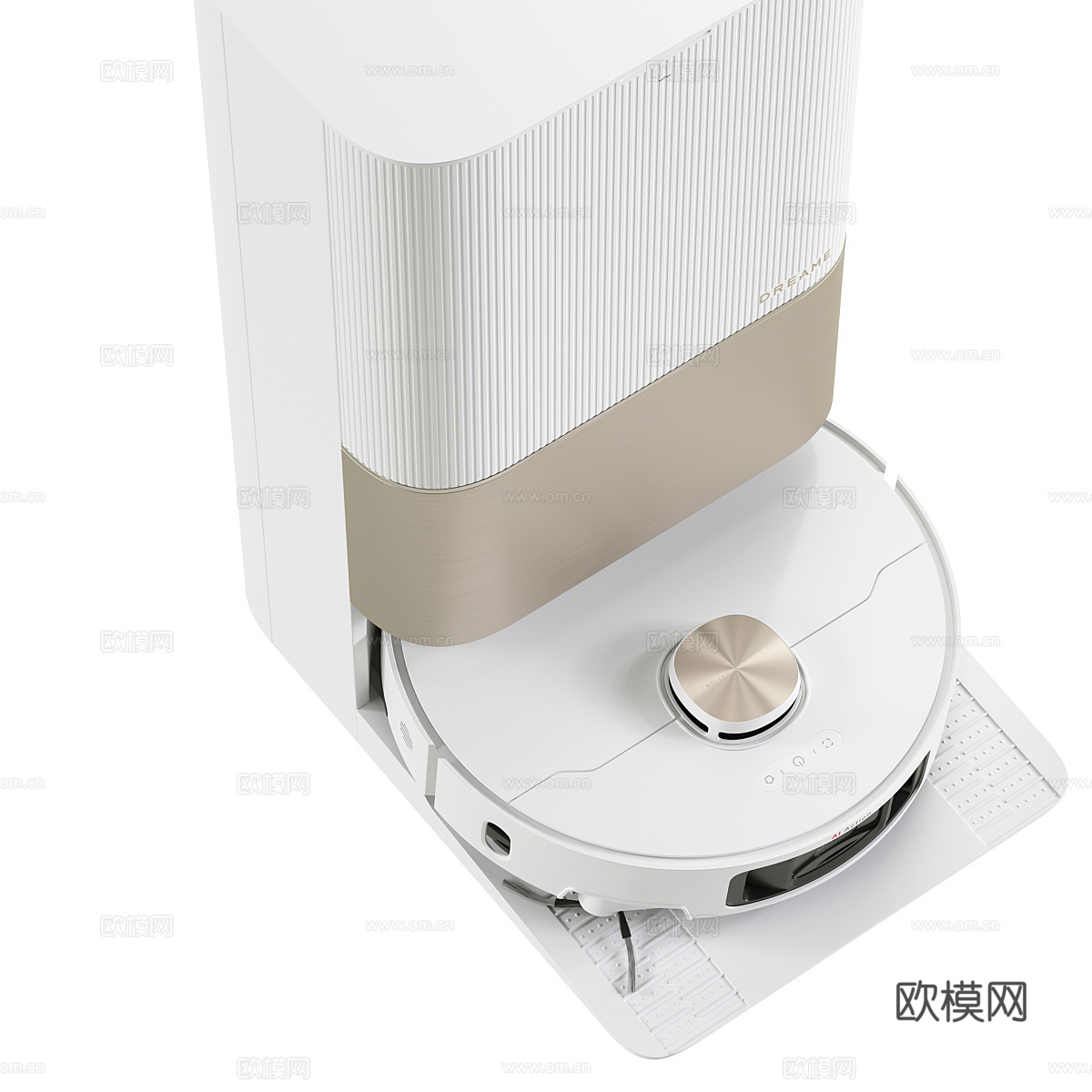 Dreame X40 Ultra 白色扫地机器人3d模型