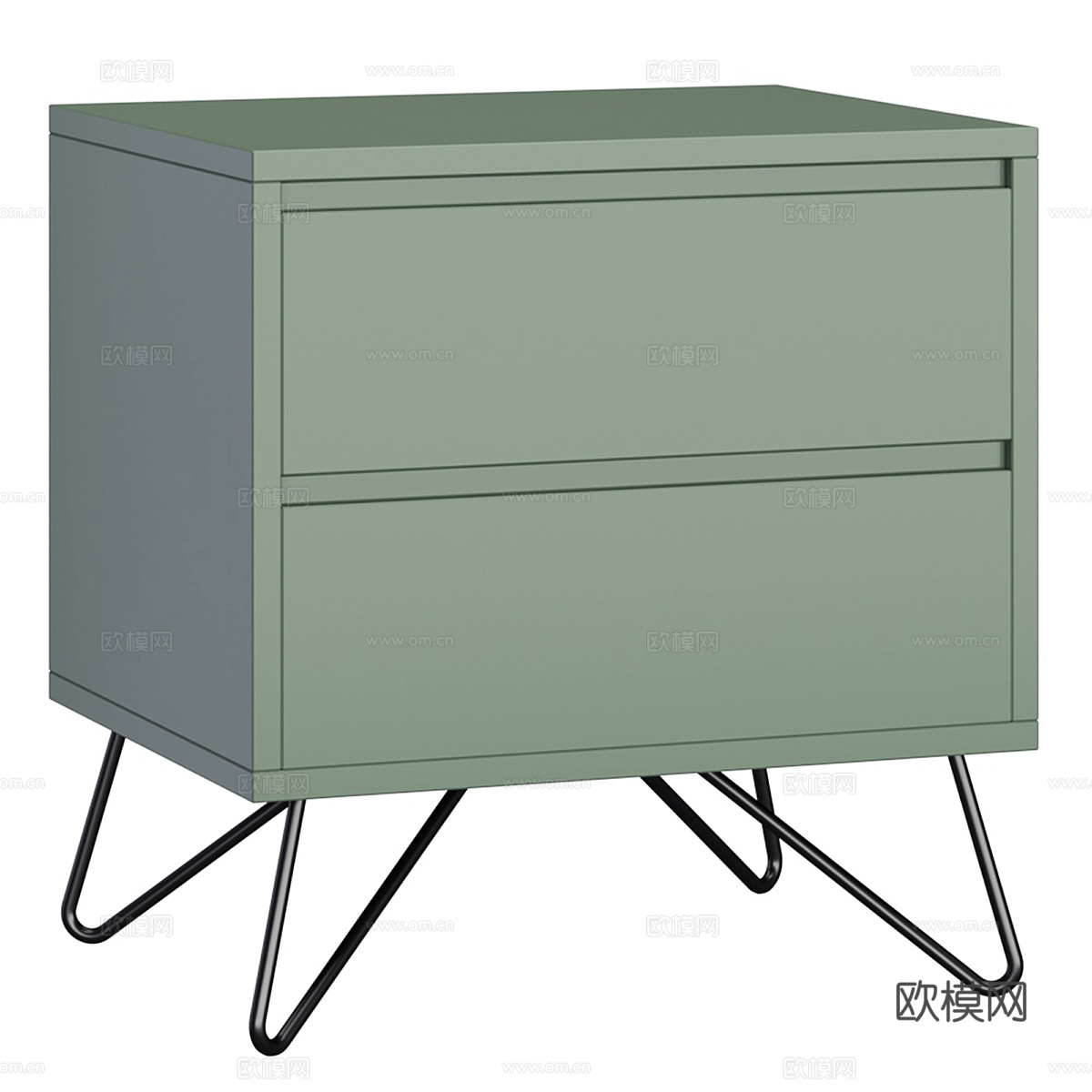 现代北欧床头柜3d模型
