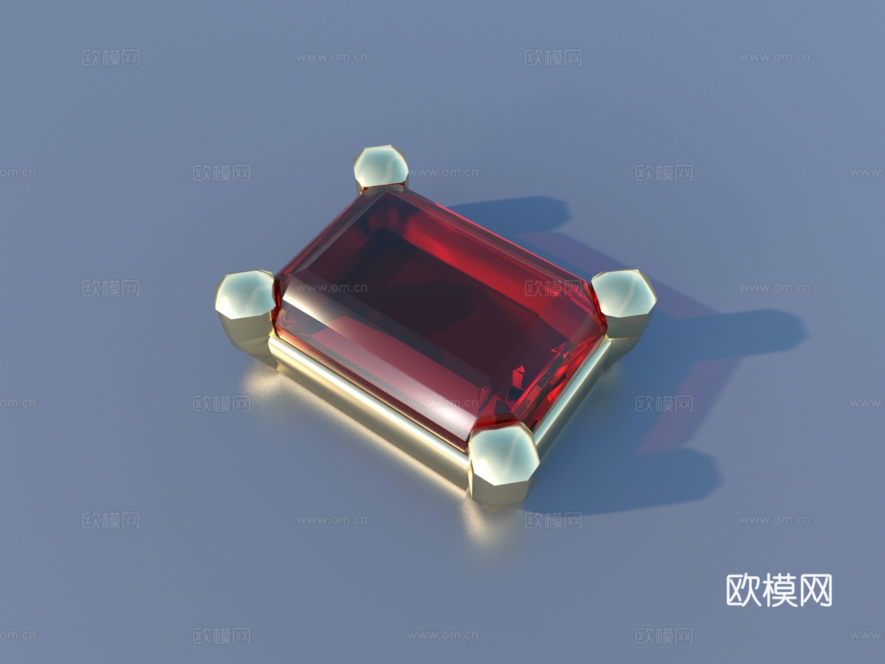 宝石 红宝石 珠宝3d模型