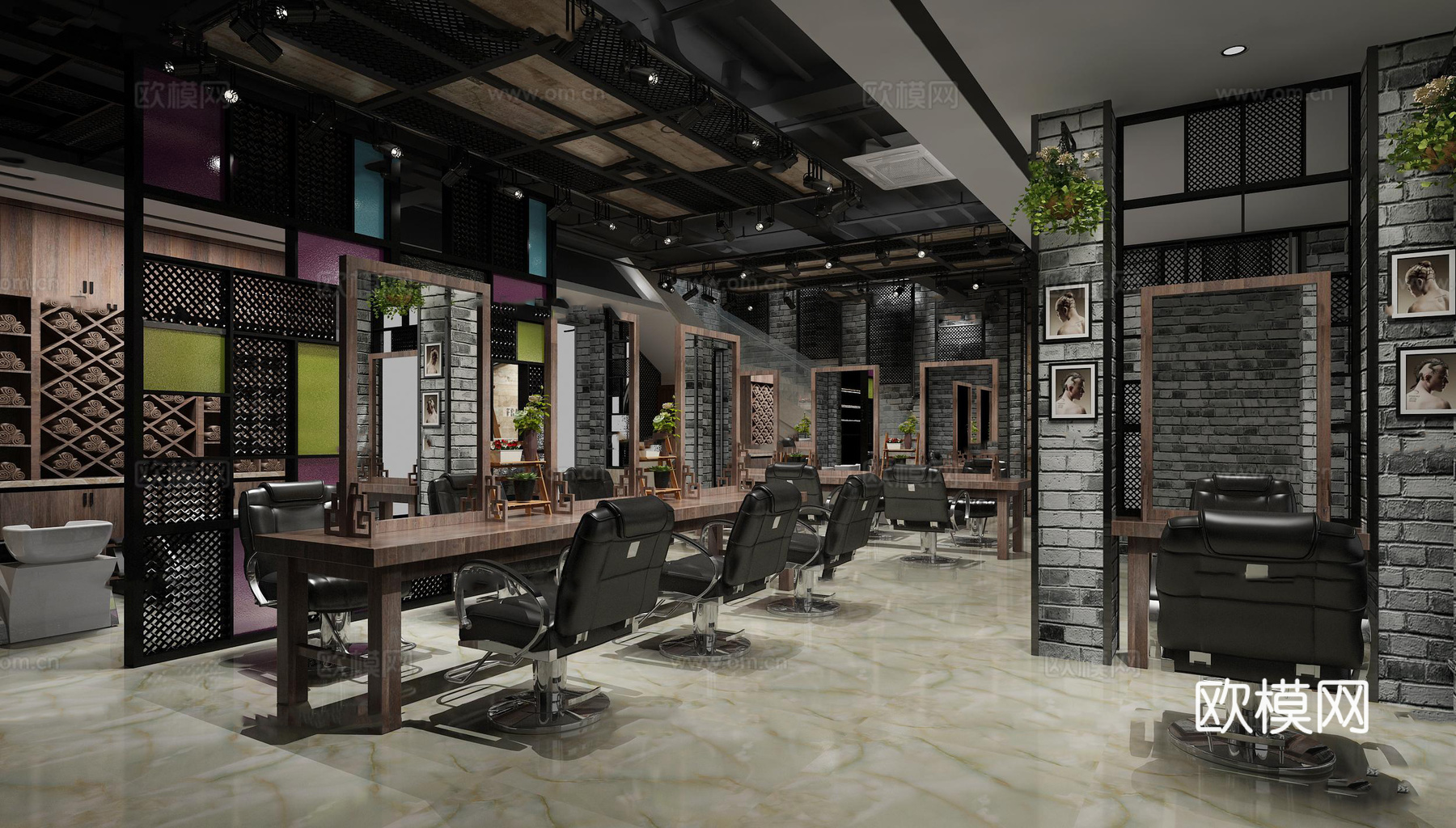 理发店理发店3d模型