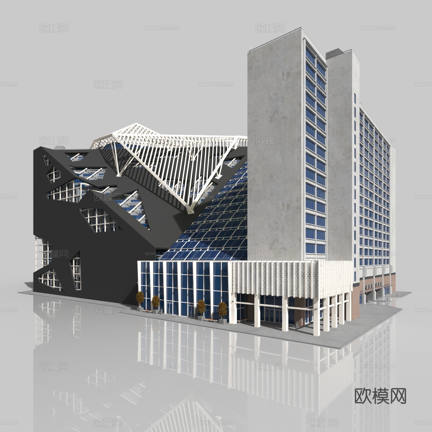塞朋克大厦3d模型