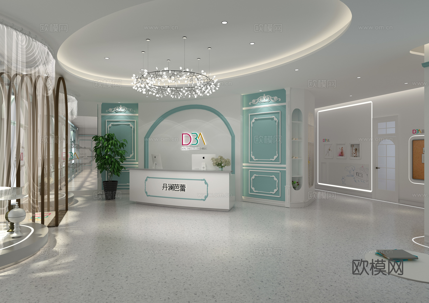 欧式简约芭蕾舞蹈3d模型