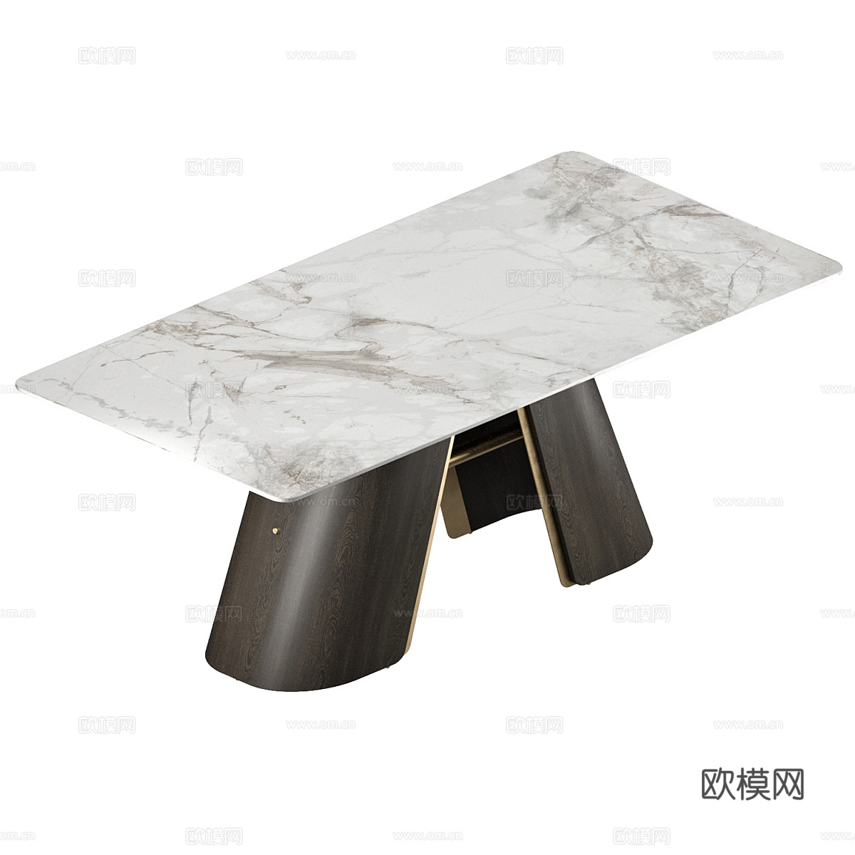 现代意式轻奢 Seltic 大理石餐桌3d模型