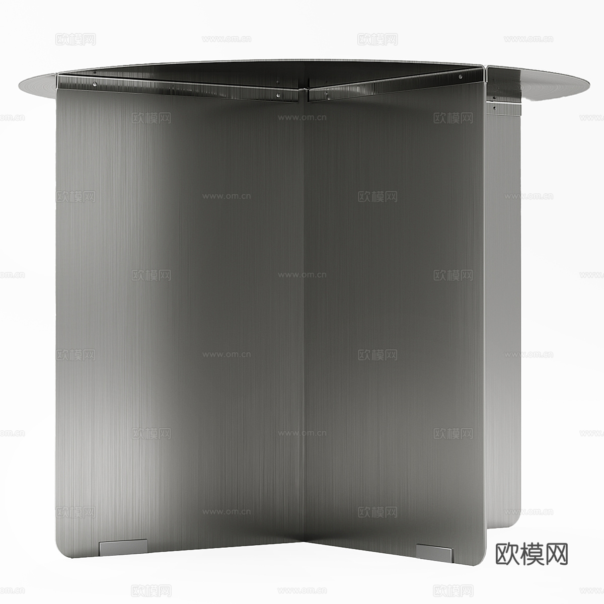 现代意式极简钢板金属茶几3d模型
