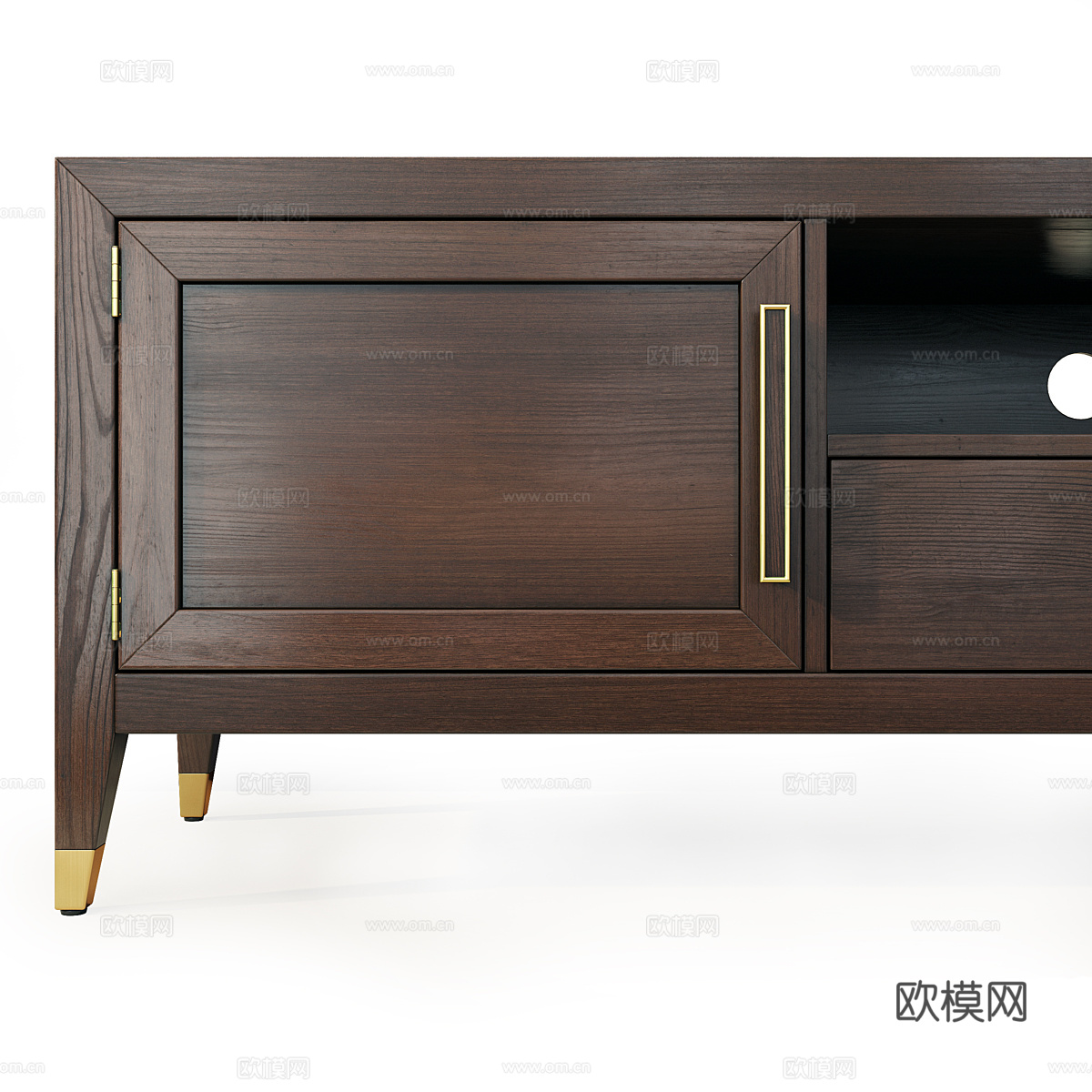 新中式轻奢电视柜 边柜 矮柜 床头柜3d模型