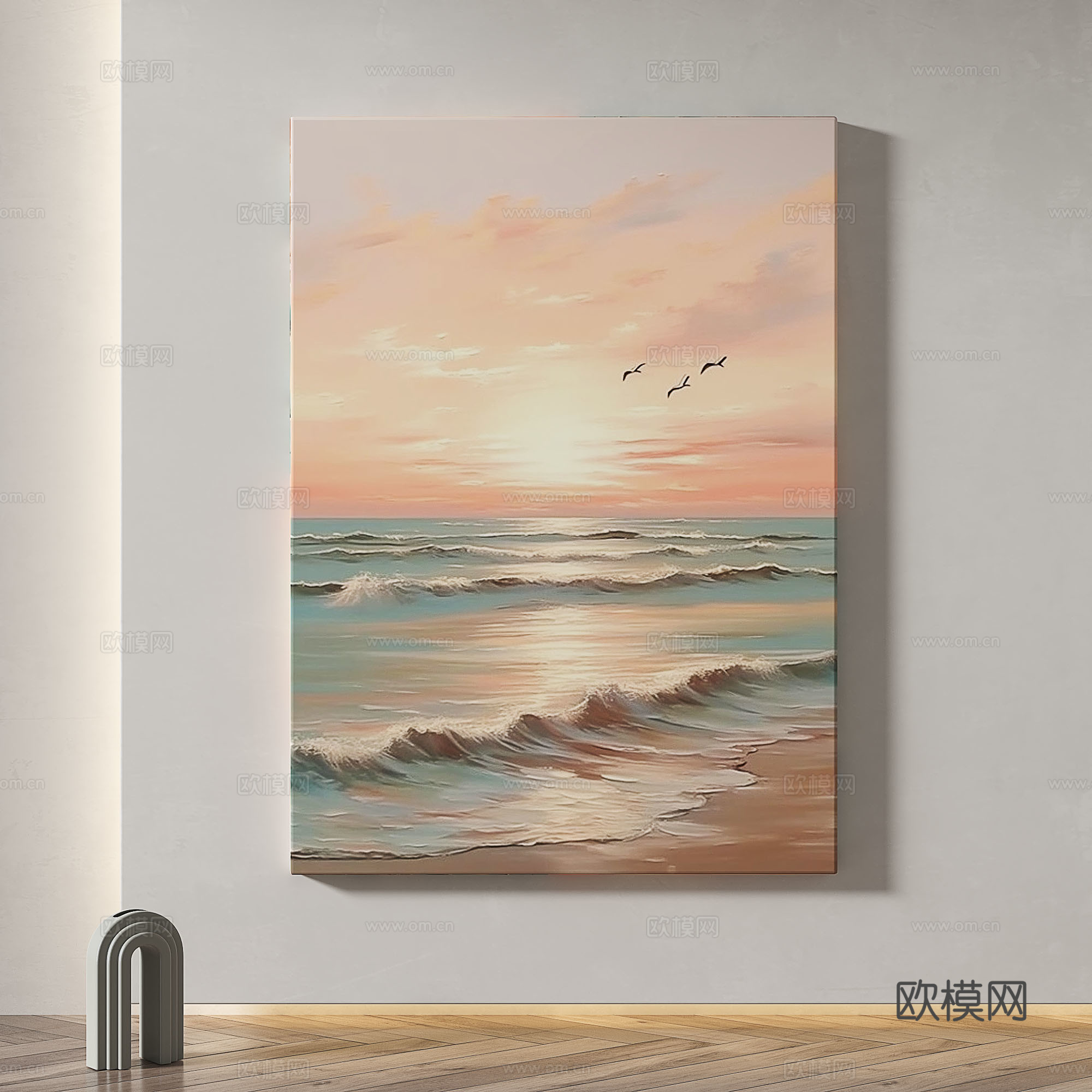 现代，简约，抽象，轻奢，侘寂，肌理，装饰画3d模型