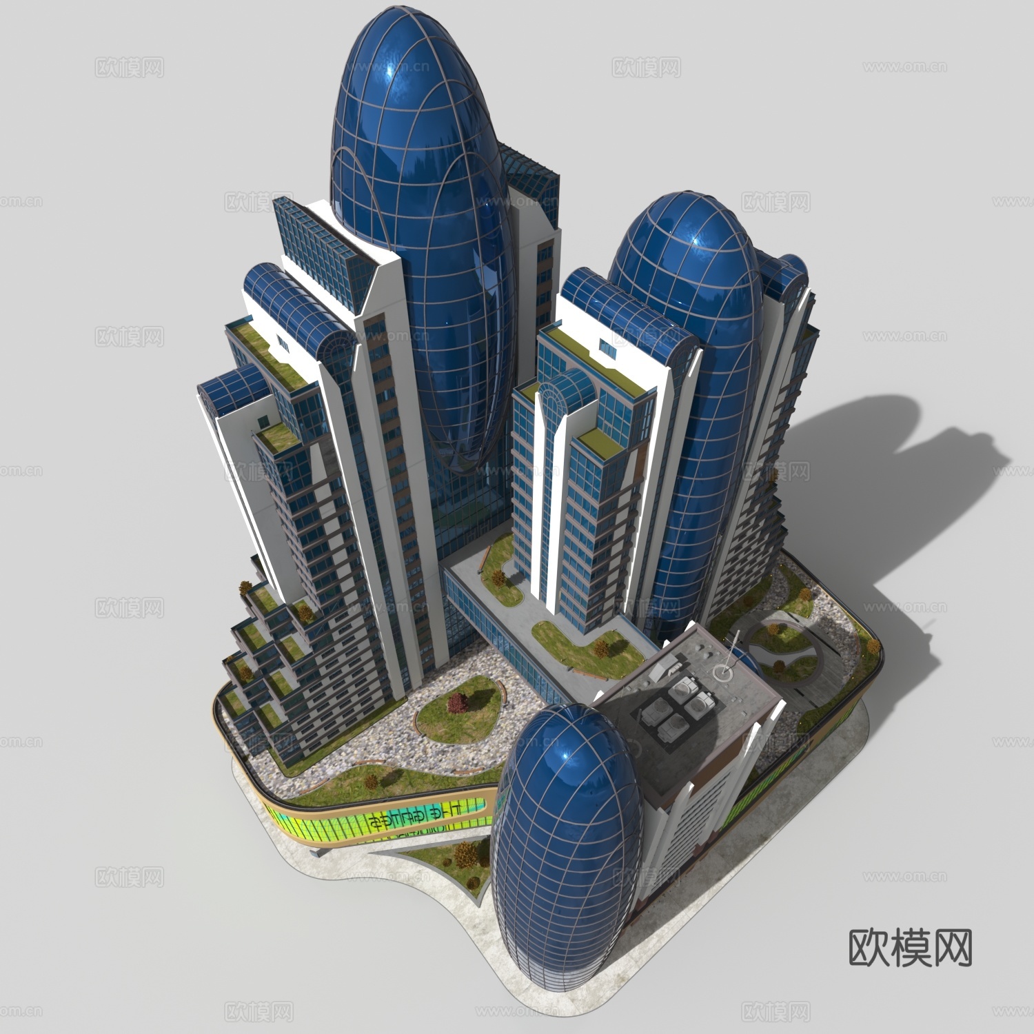塞朋克大厦3d模型