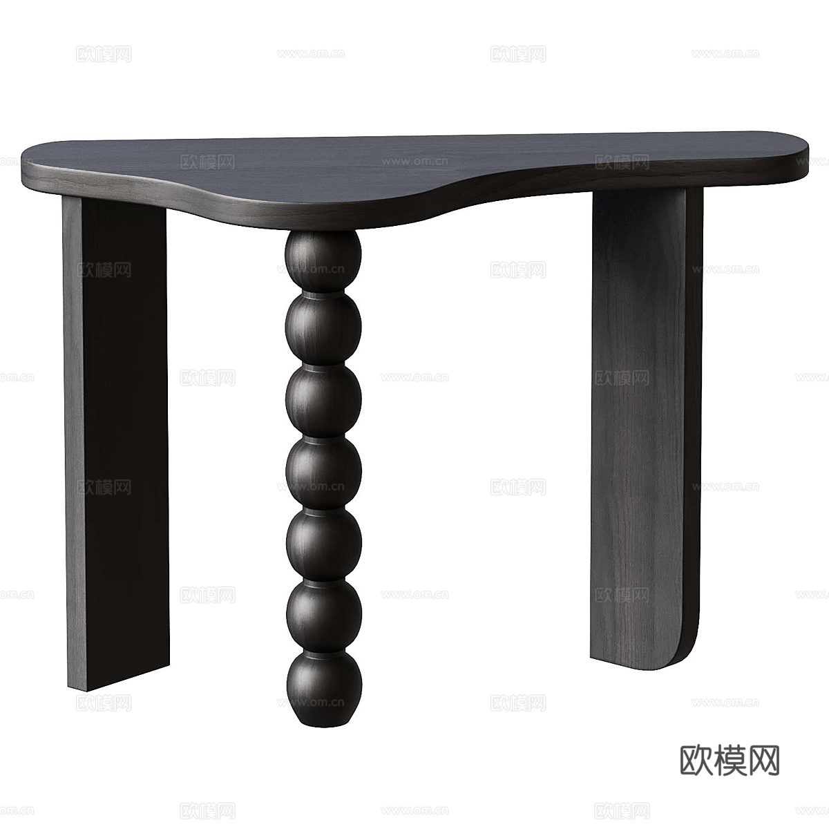 新中式中古风实木端景台 玄关桌 玄关柜3d模型