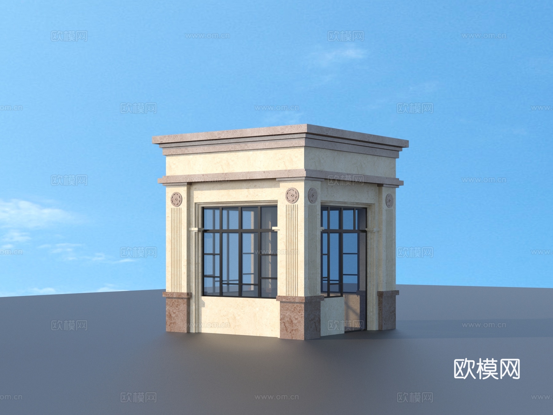 岗亭 门卫 保安亭 建筑3d模型