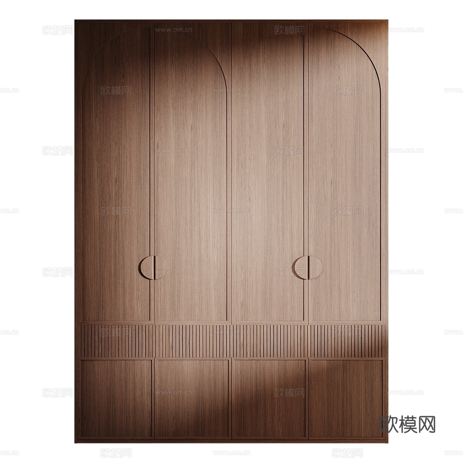 新中式中古风开门衣柜3d模型