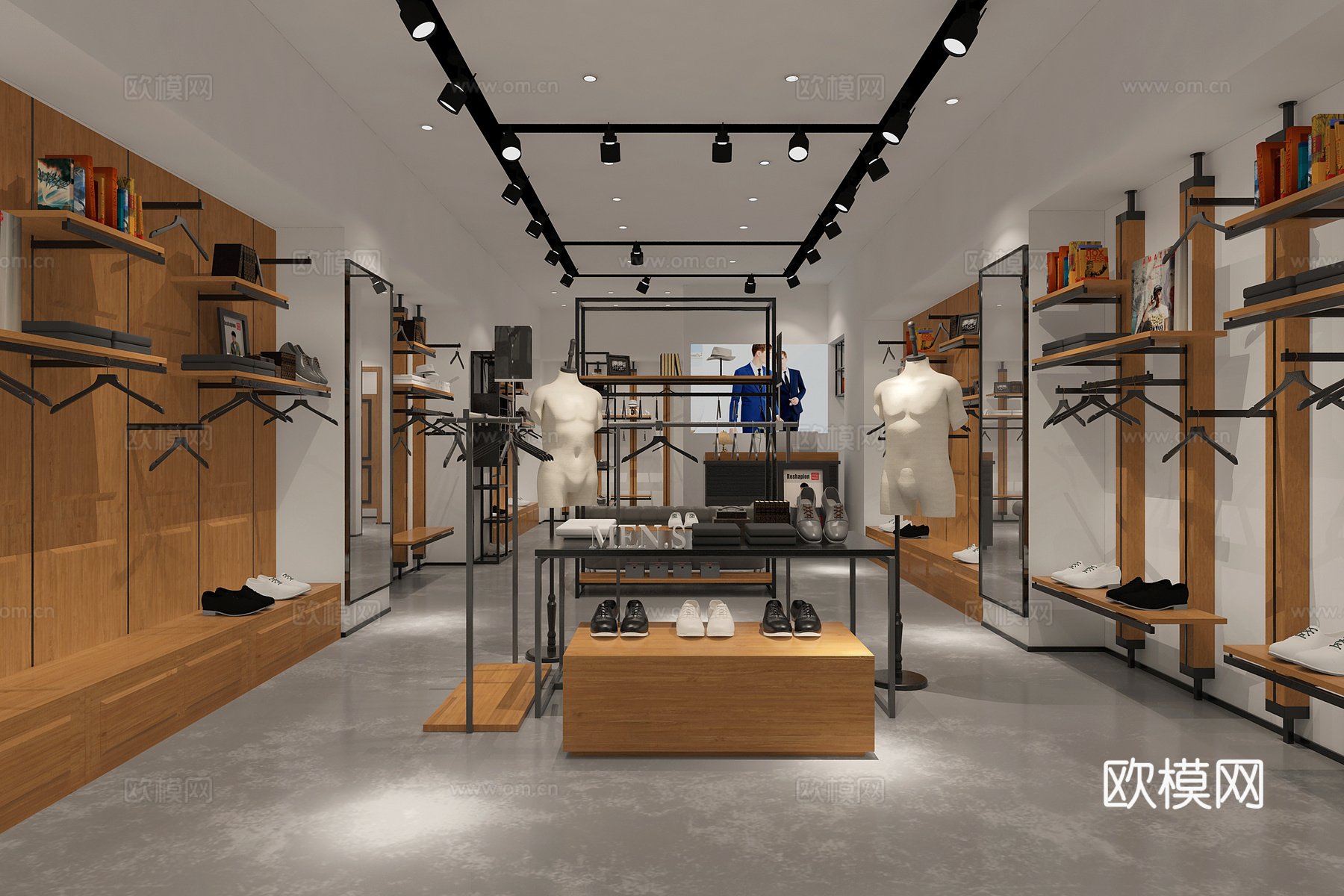现代服装店 男装店3d模型