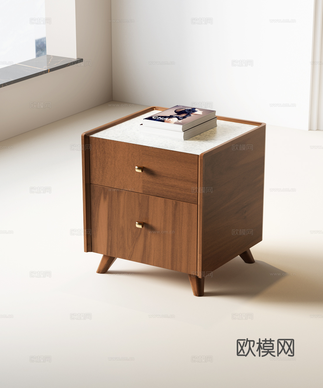 新中式床头柜  宋氏床头柜3d模型