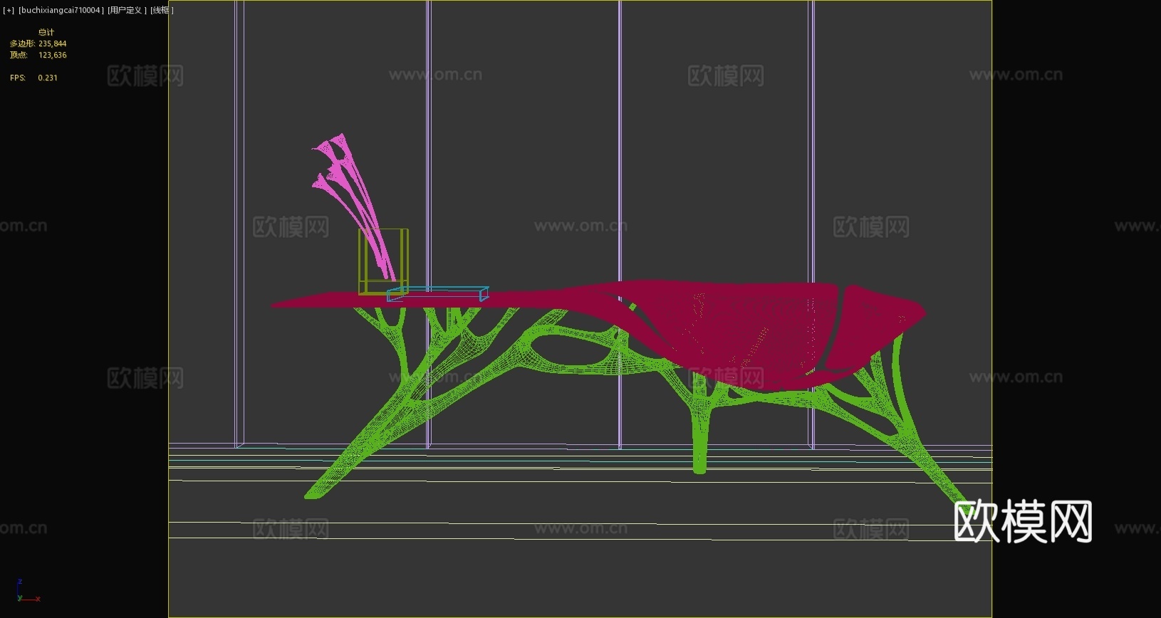 现代换鞋凳板凳异形板凳凳子摆件3d模型