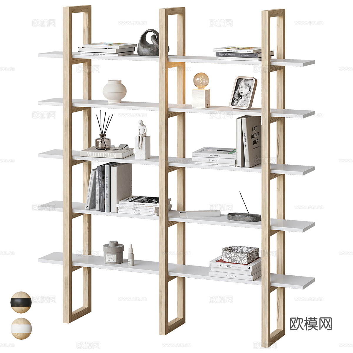 现代极简装饰架 书架 装饰柜3d模型