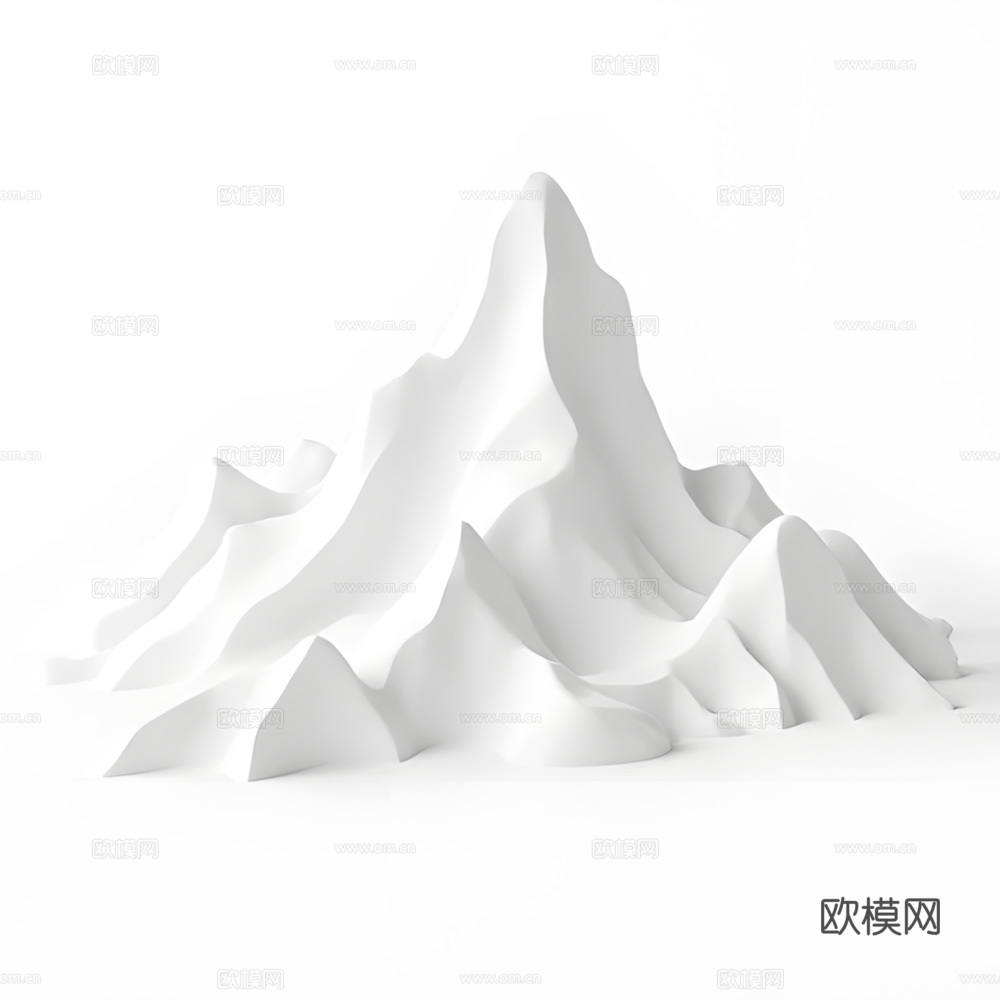 假山 石头 绿植su模型