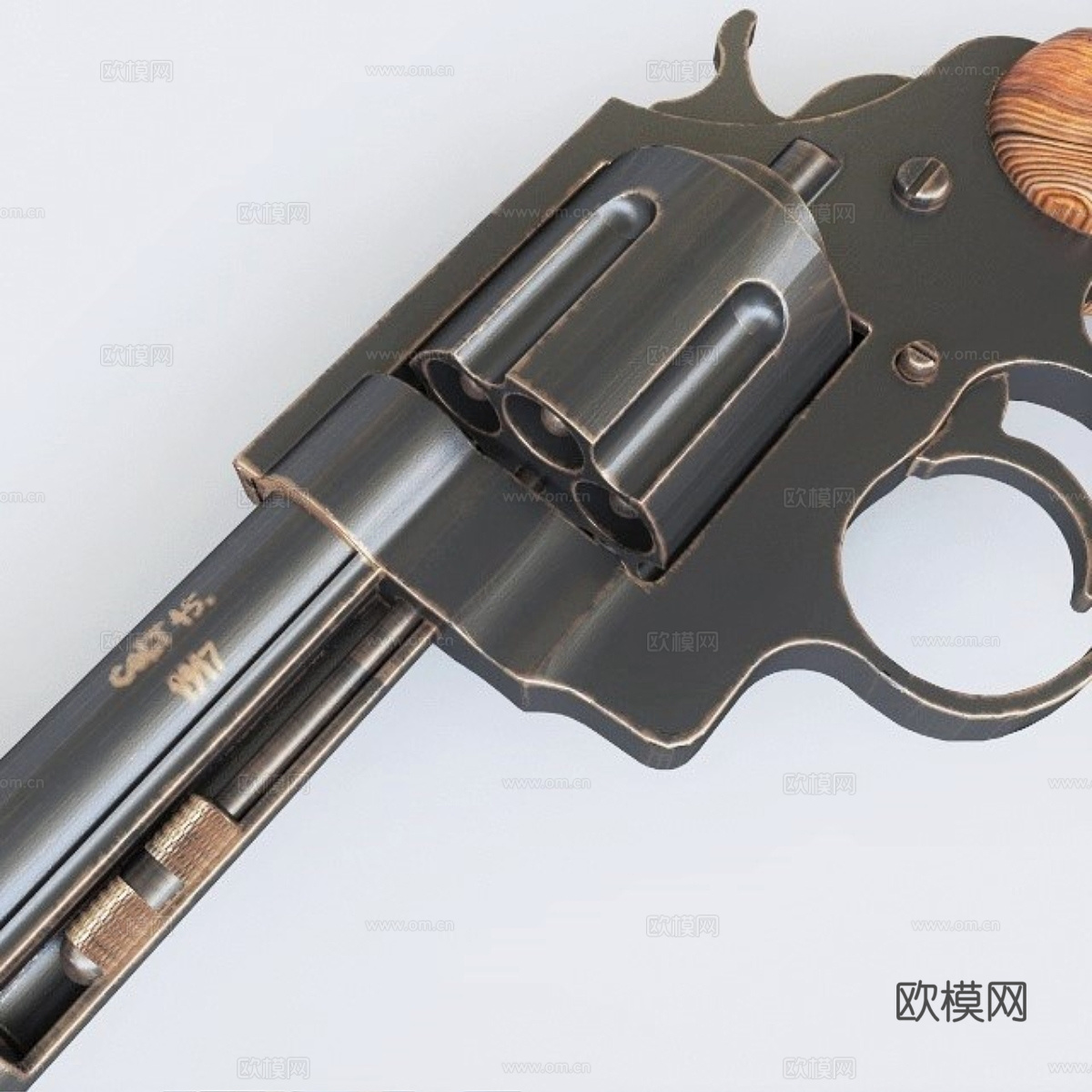 M1917 左轮手枪3d模型