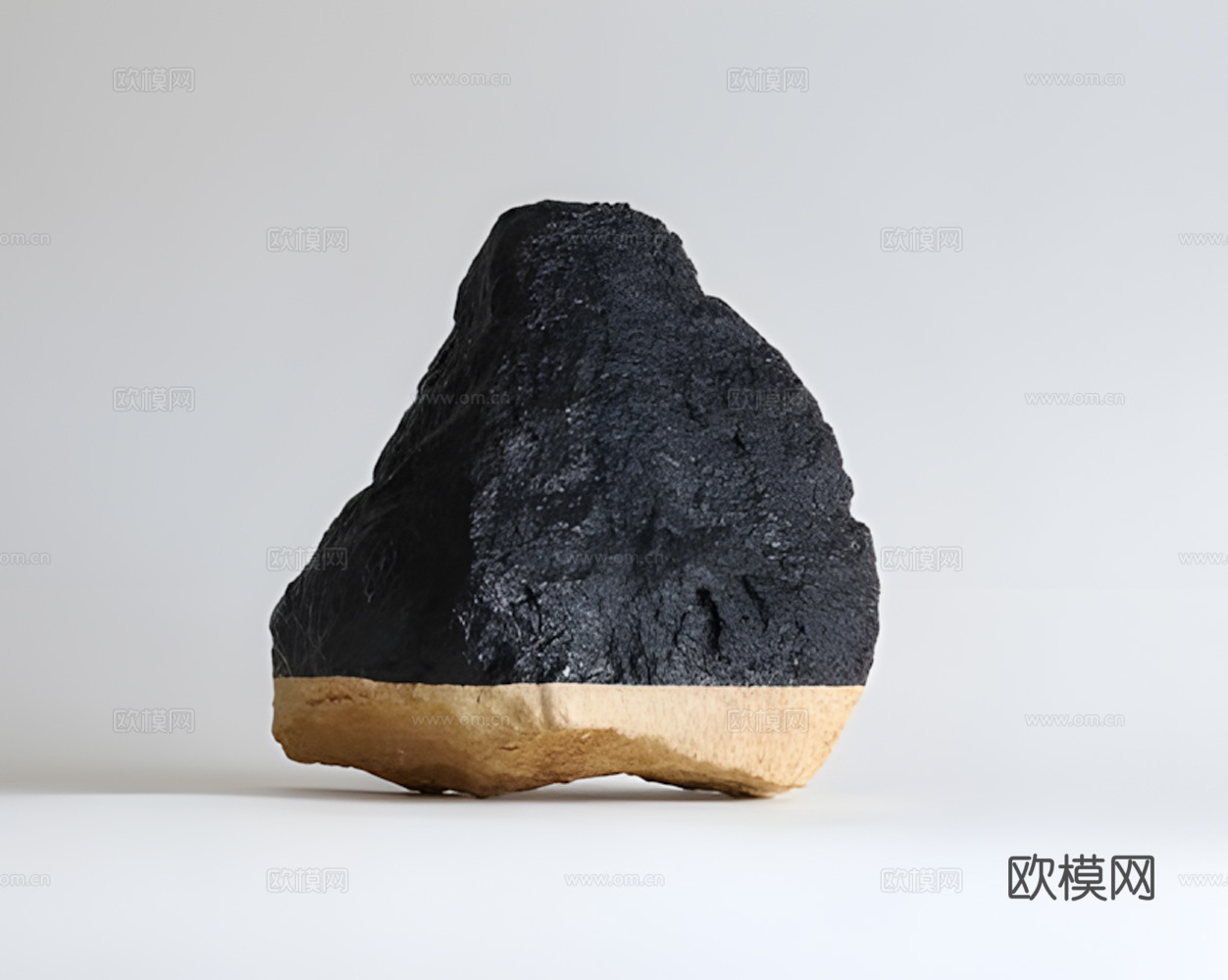 假山 石头 绿植3d模型