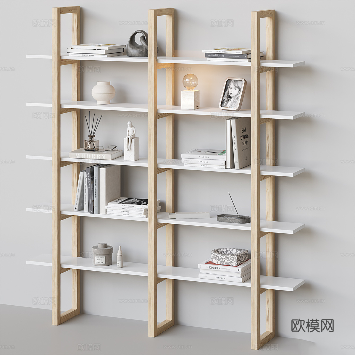 现代极简装饰架 书架 装饰柜3d模型