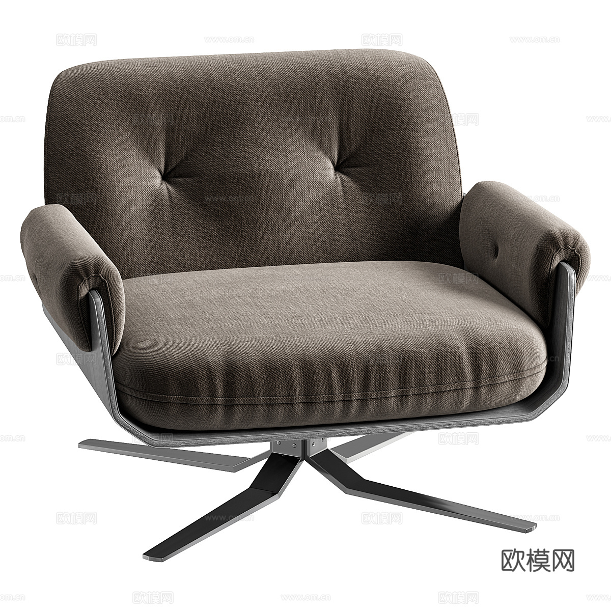 现代意式 Minotti Laurel 扶手椅3d模型
