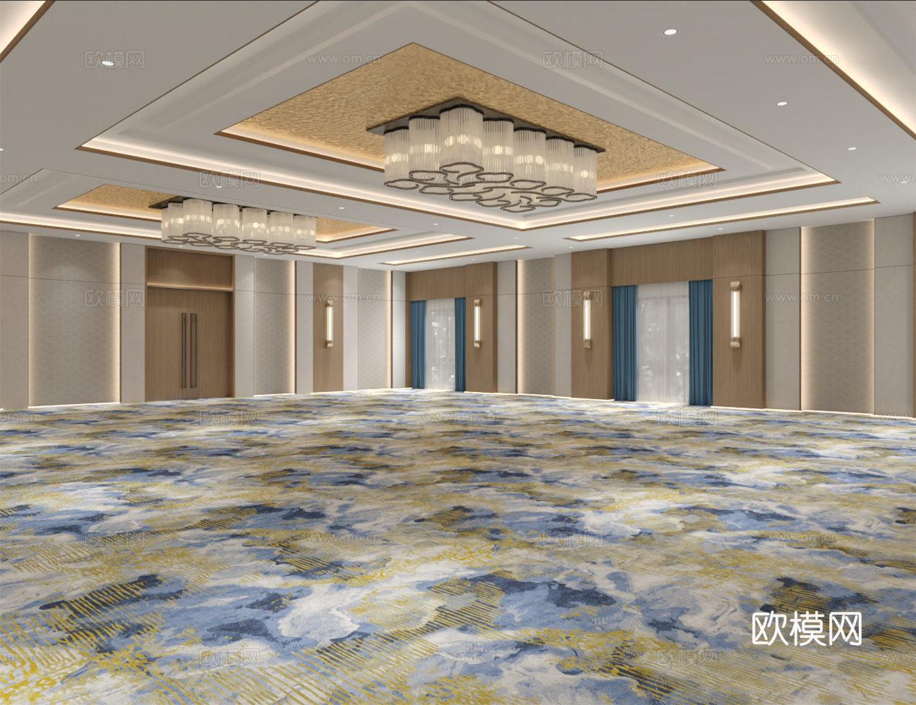 酒店大厅 宴会厅 酒店大堂3d模型