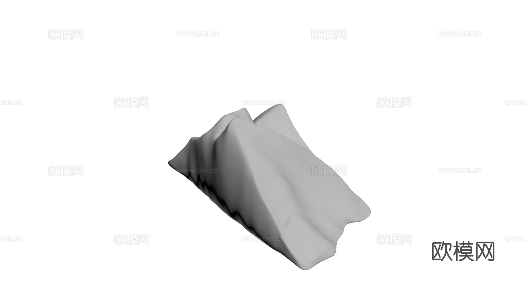 假山 石头 绿植su模型