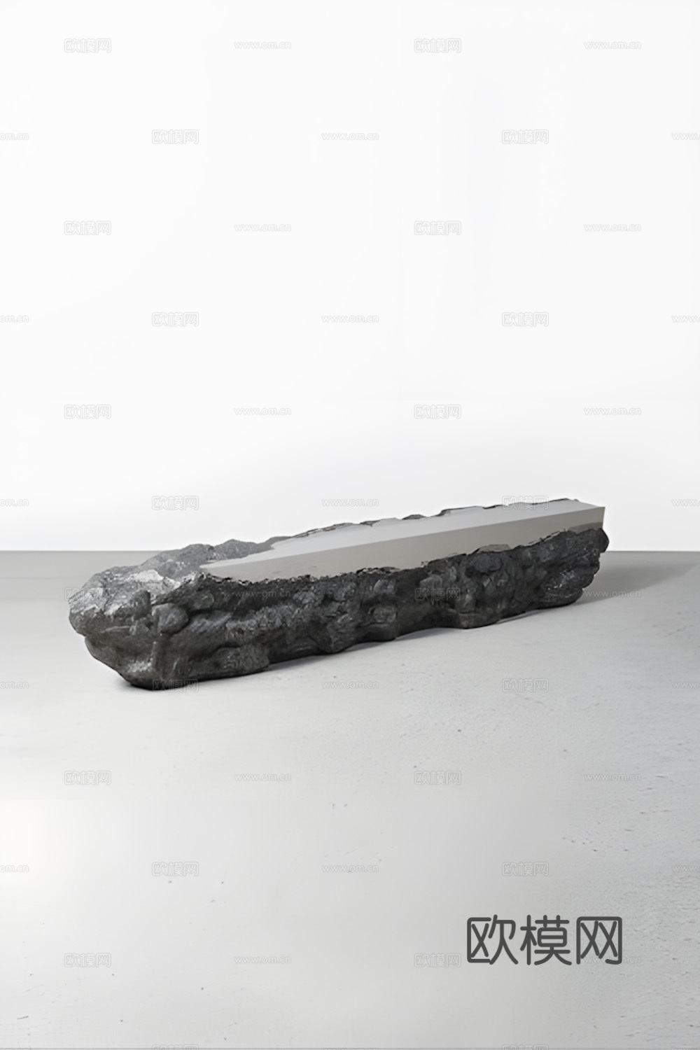 假山 石头 绿植3d模型