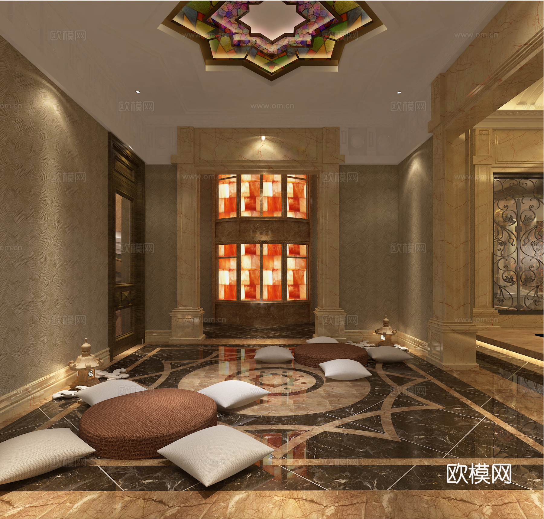休闲区3d模型