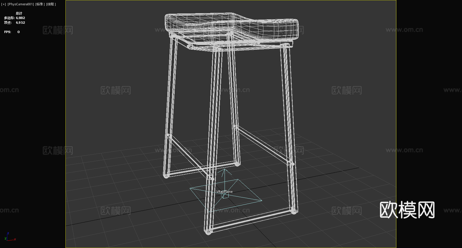 凳子 吧台凳 高脚凳 木凳3d模型
