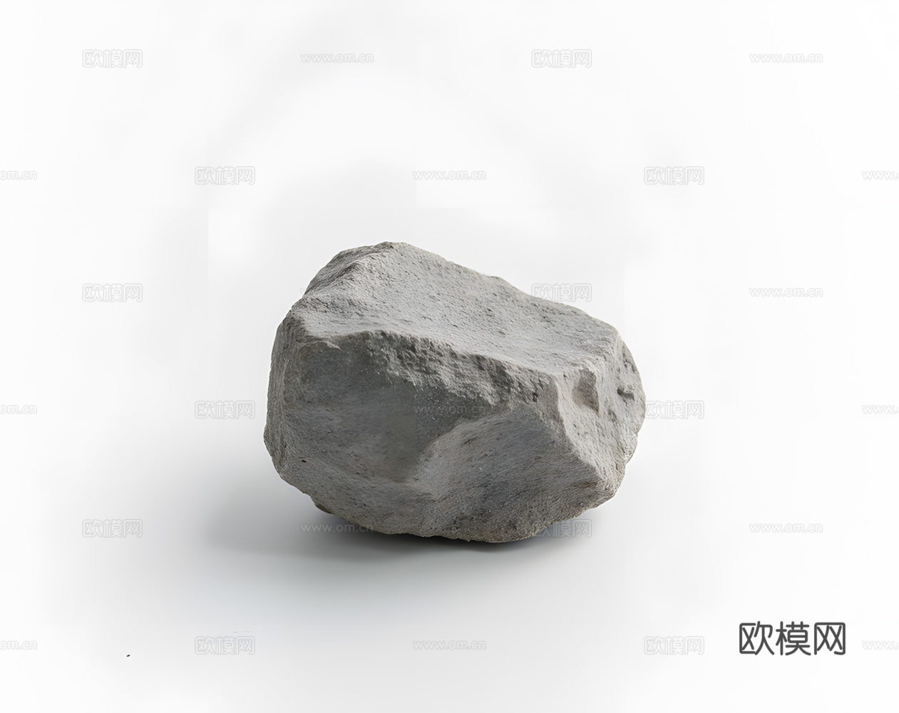 假山 石头 绿植3d模型