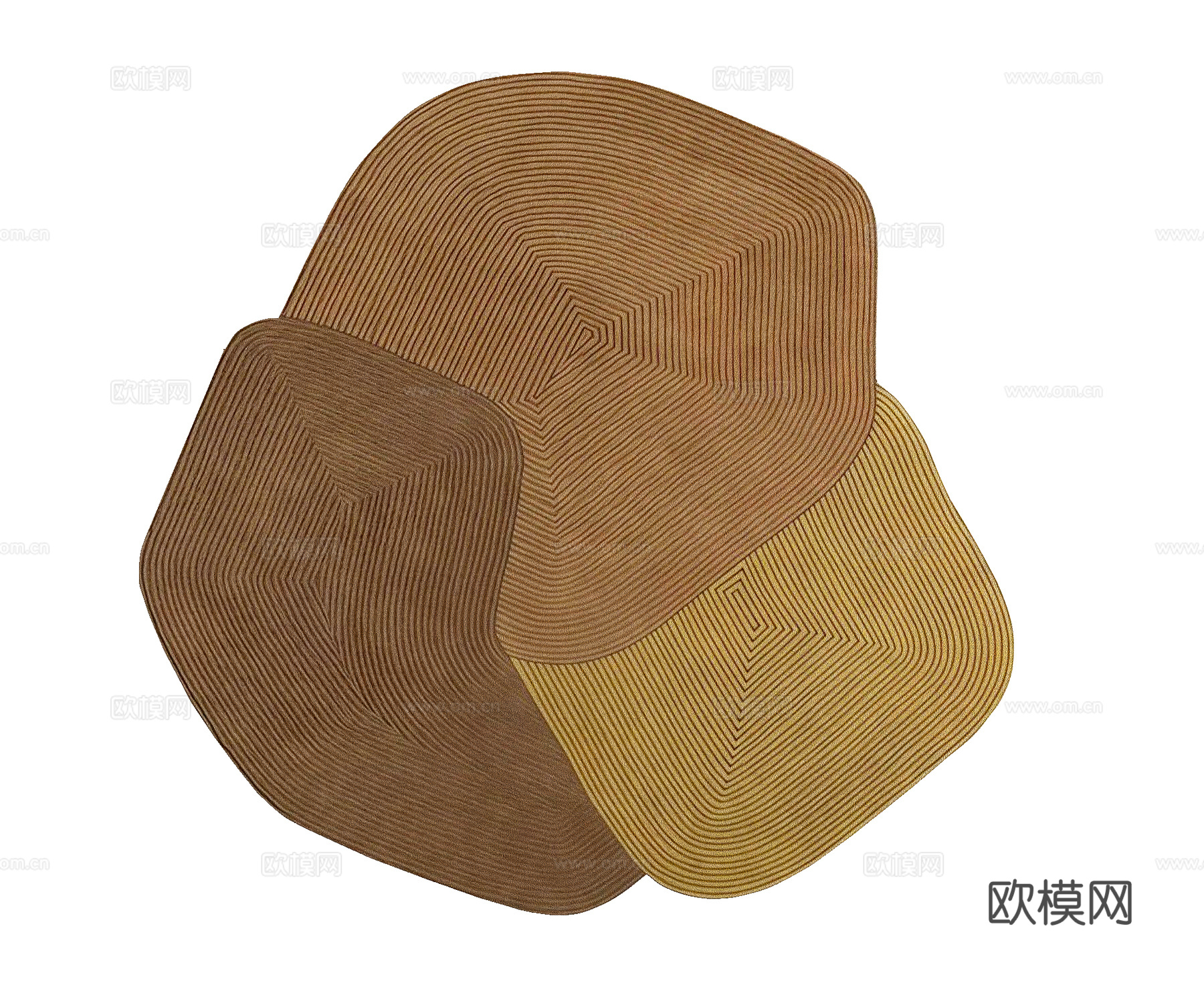 异形客厅地毯 卧室地毯3d模型