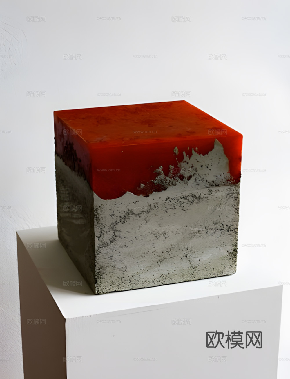 假山 石头 绿植3d模型