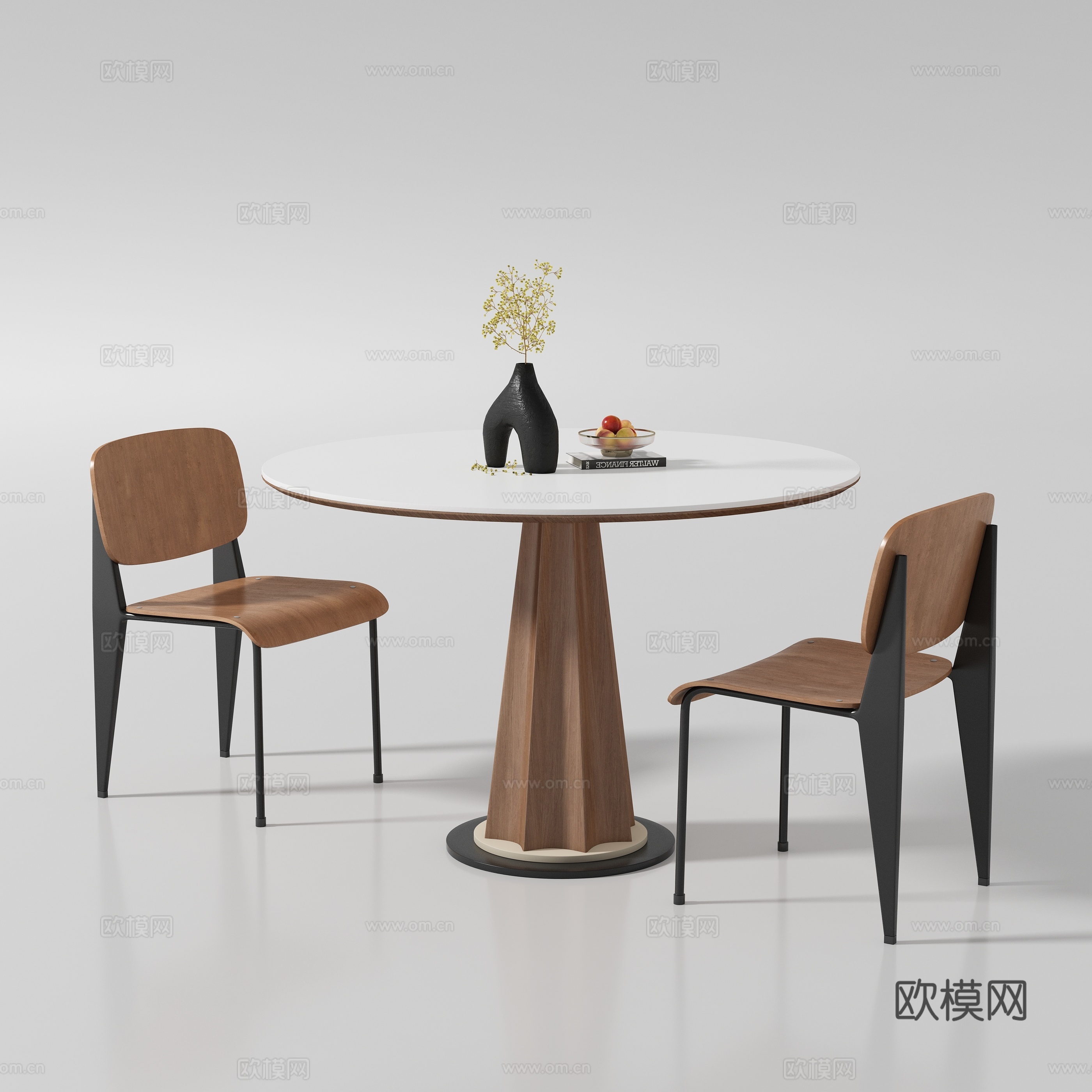 现代餐桌椅su模型